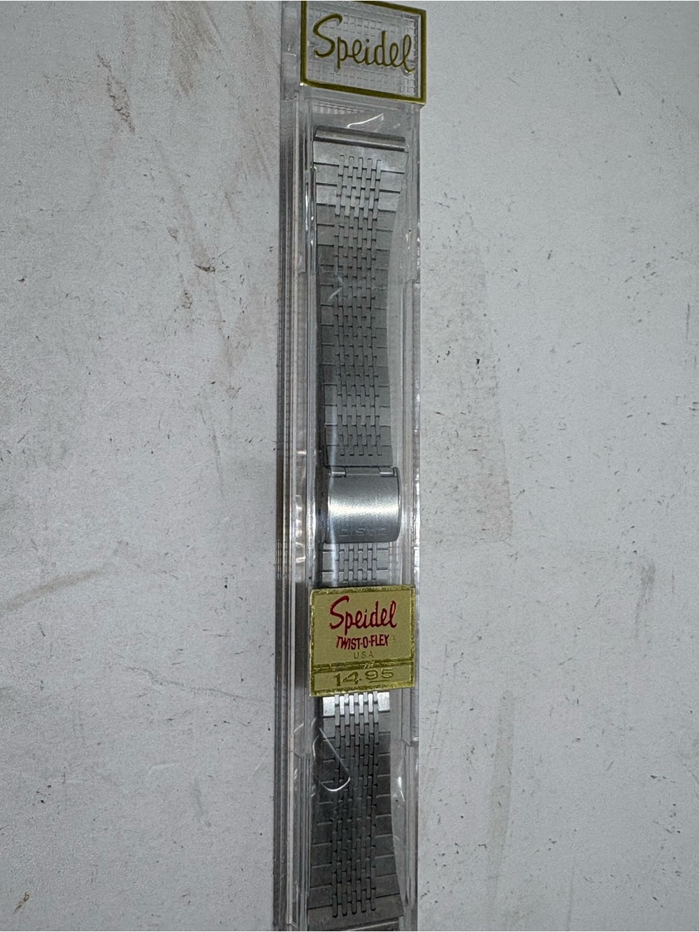 Vtg Speidel Twist-O-Flex stainless steel watch band NOS Casio compatible USA